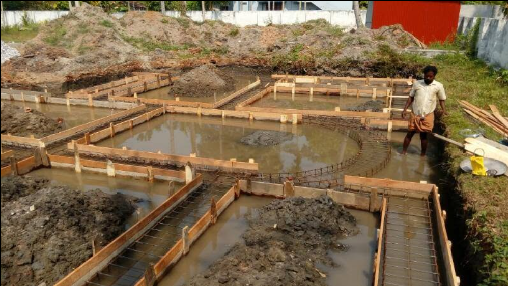 Timber formwork outlining the home foundation on site